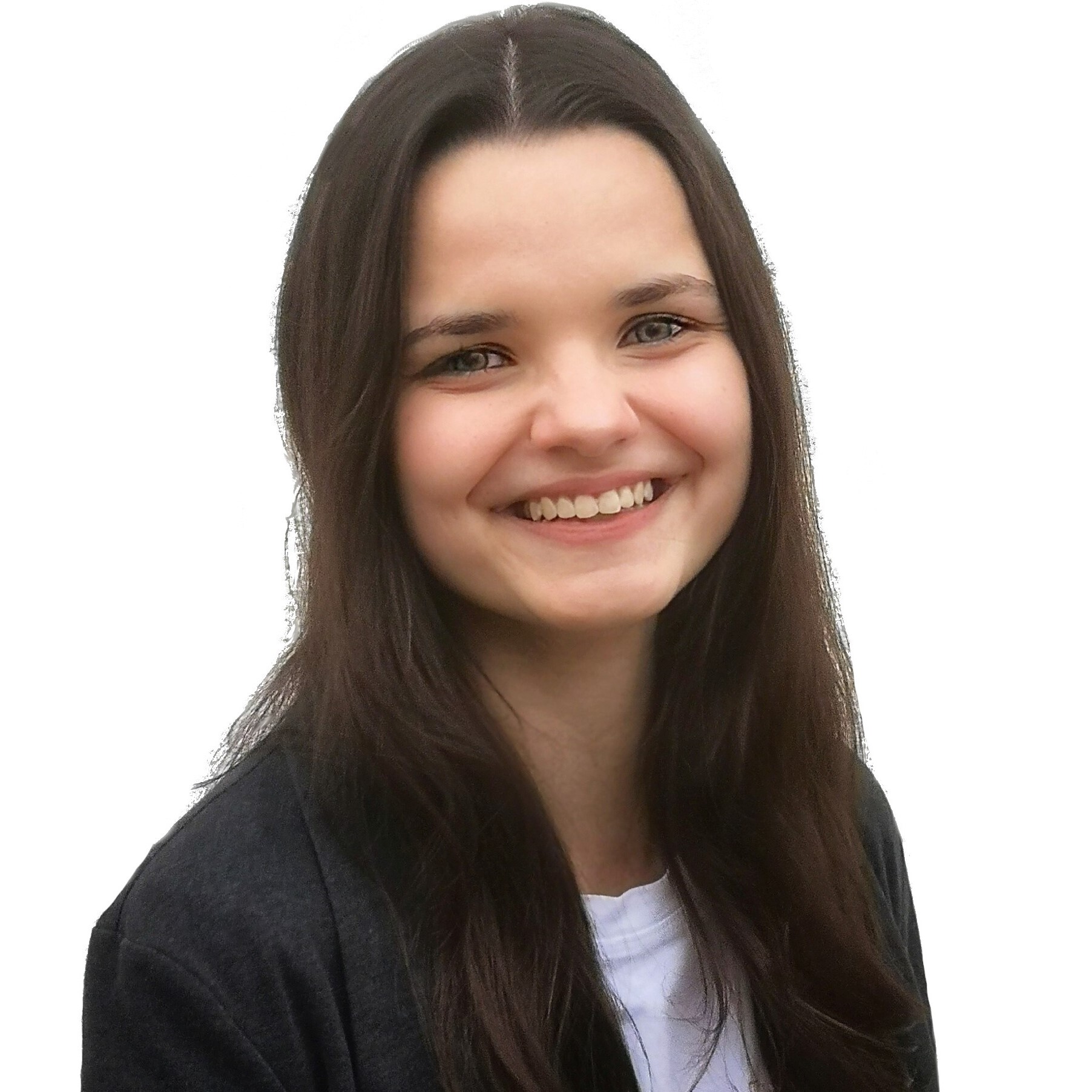 Image of Livi, a woman with dyed hair, lauging